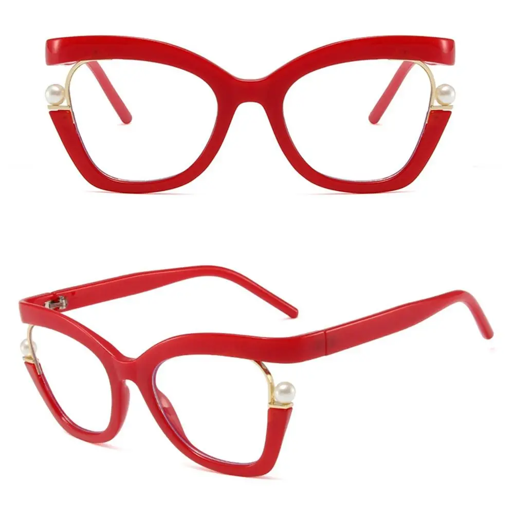 Cat Eye Rainbow Women Sunglasses Gradient Candy Color Luxury Summer Glasses Pearl Vintage Anti-Blue Light Spectacles Unisex