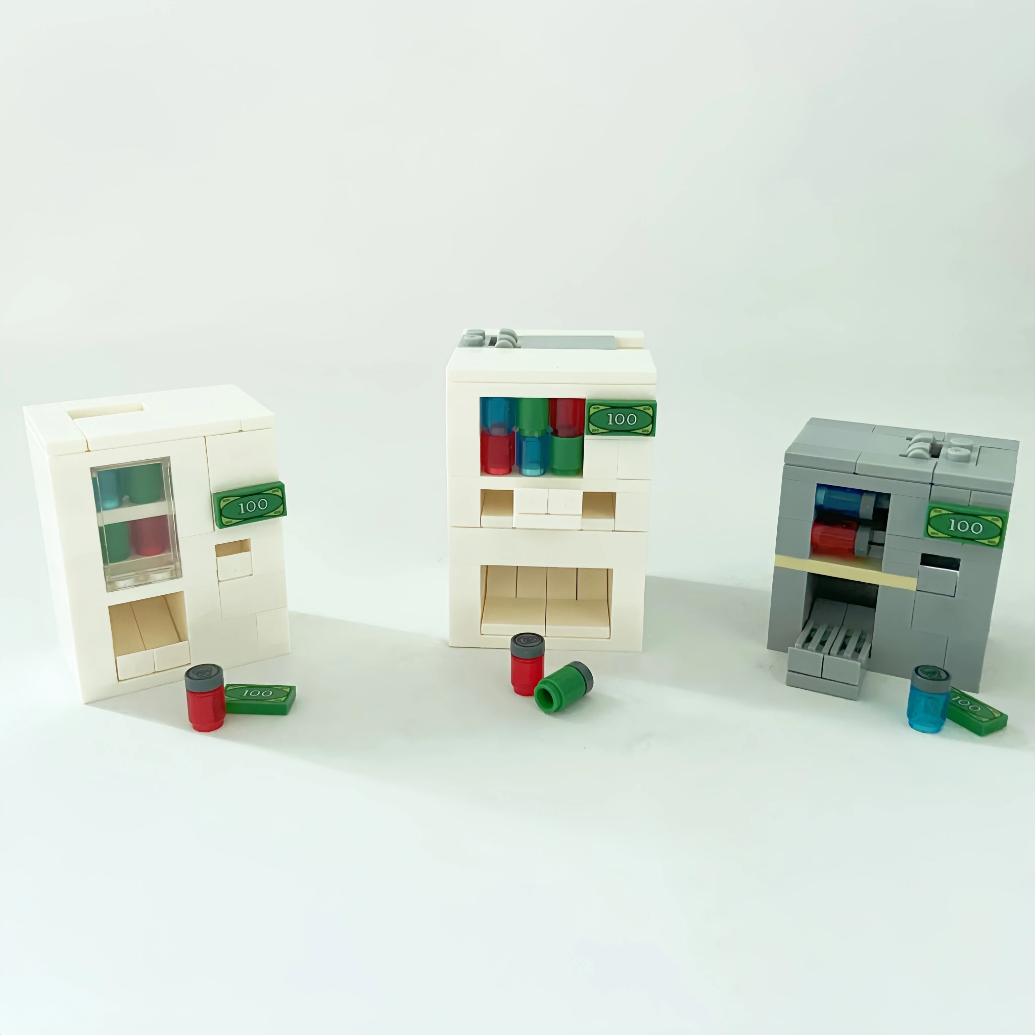 Beverage Vending Machine MOC Small Building Blocks DIY Toys Coin Operated Drink Vending Machine Model