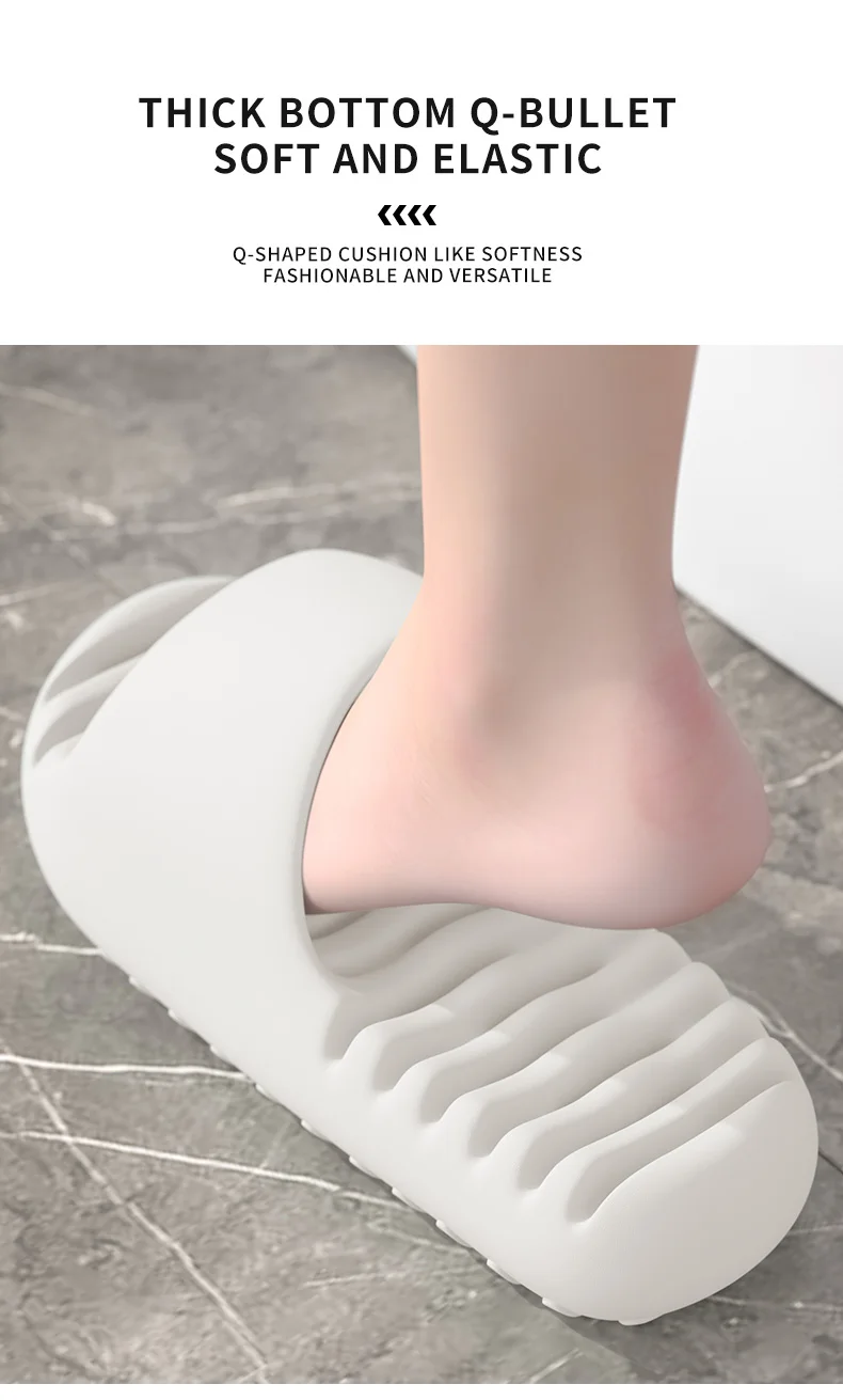 Schnell trocknende, wasserableitende Badezimmer-Slipper für Männer und Frauen, geräuscharme, weiche EVA-Sohle, rutschfeste, hohle Strandsandalen für drinnen und zu Hause. – Detail 8