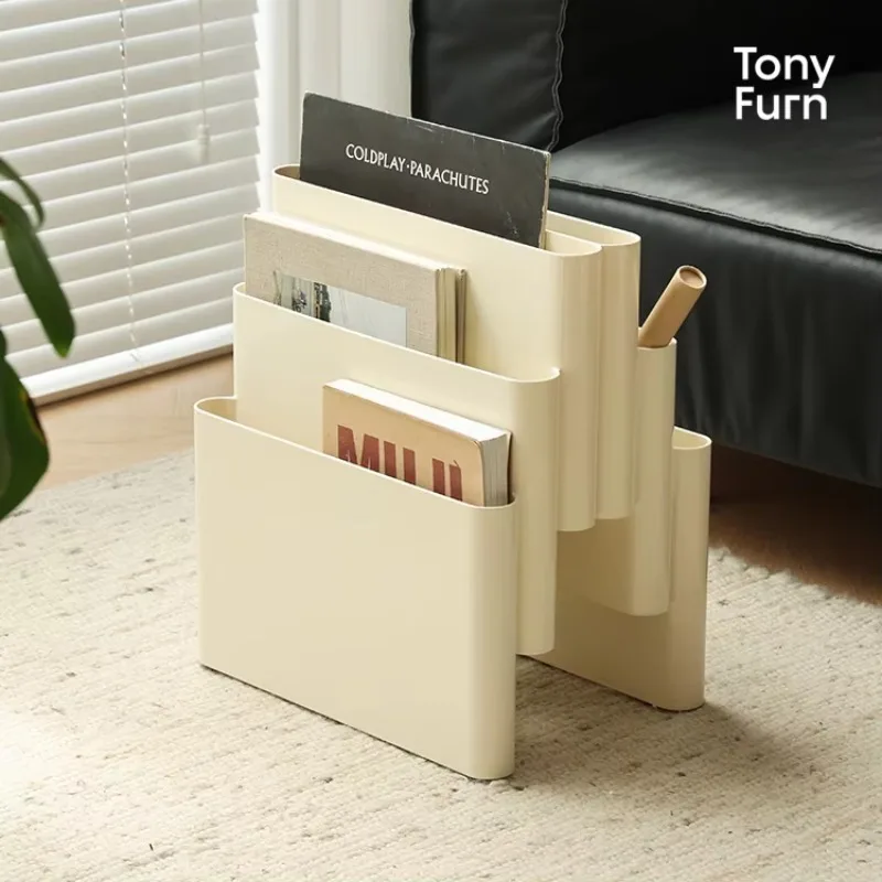 Creative Design Plastic Magazine Rack-Modern Office Furniture for School & Living Room Eco-Friendly Durable Storage Solution