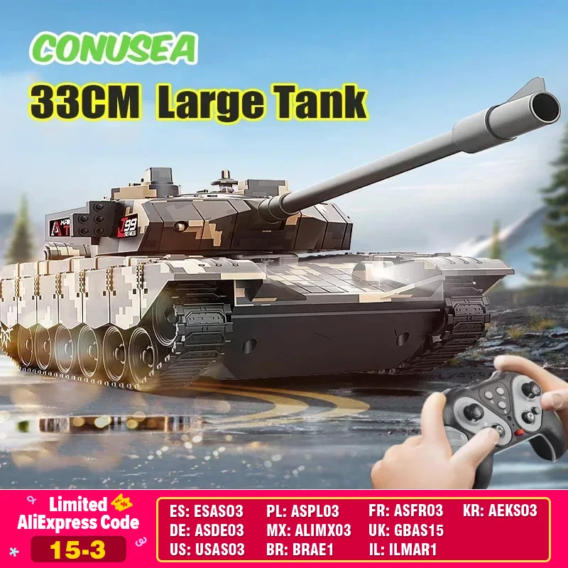 

33CM Rc Tank Remote Control War Tanks Crawler Car Vehicle Battle Electric Model Electronic Machine Toys for Boys Birthday Gifts