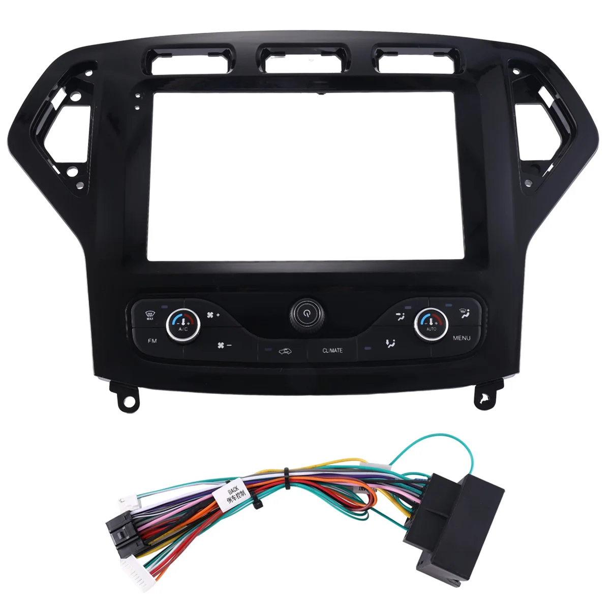 Car Frame Fascia Adapter Canbus Box Decoder for Ford Mondeo 2008-2010 Android Radio Dash Fitting Panel Kit