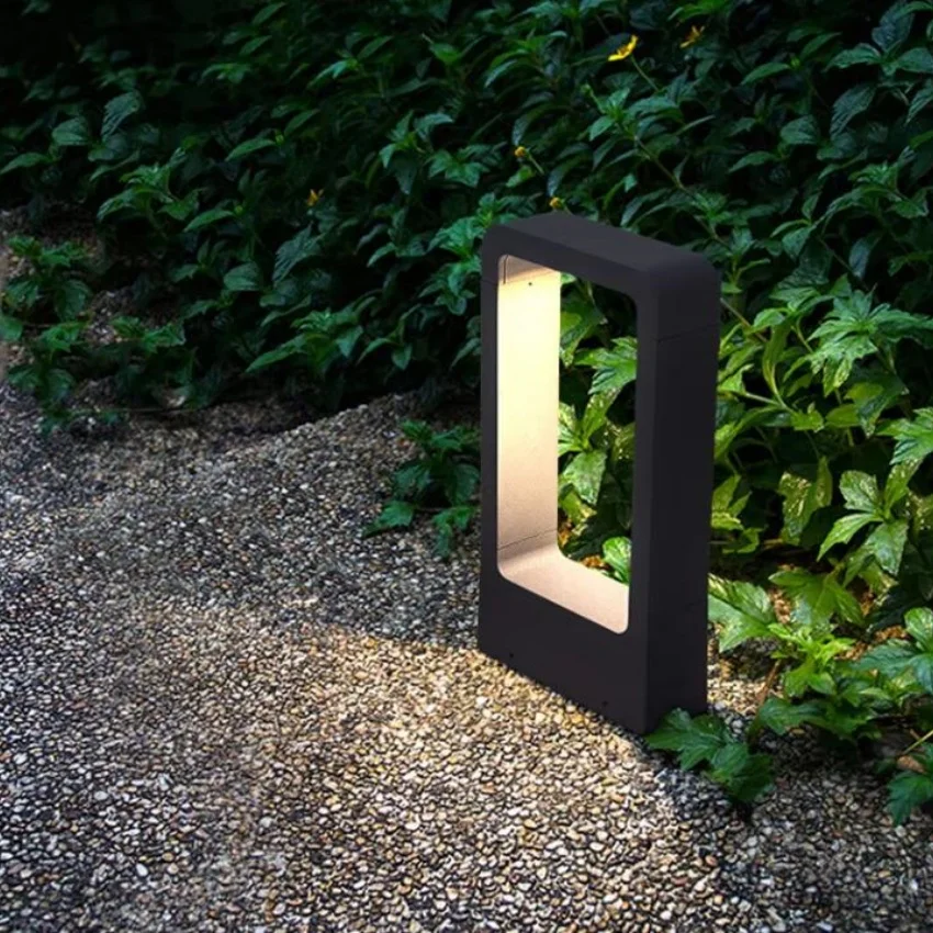 LED Garden Lights Lawn Lamp IP65 Waterproof  Modern Aluminum Pillar Light Outdoor Courtyard villa landscape lawn bollards lamp
