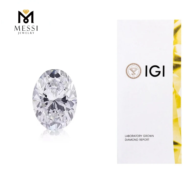 Fancy Shape Lab Grown Diamond 1ct 1.5ct 2ct 2.5ct 3ct CVD HPHT Oval Shape Diamonds stone Wholesale