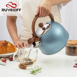 2.5L Whistling Kettle Large Teapot Boil Water 304 Stainless Steel Teakettle Food Grade Household Gas Stove Induction Cooker
