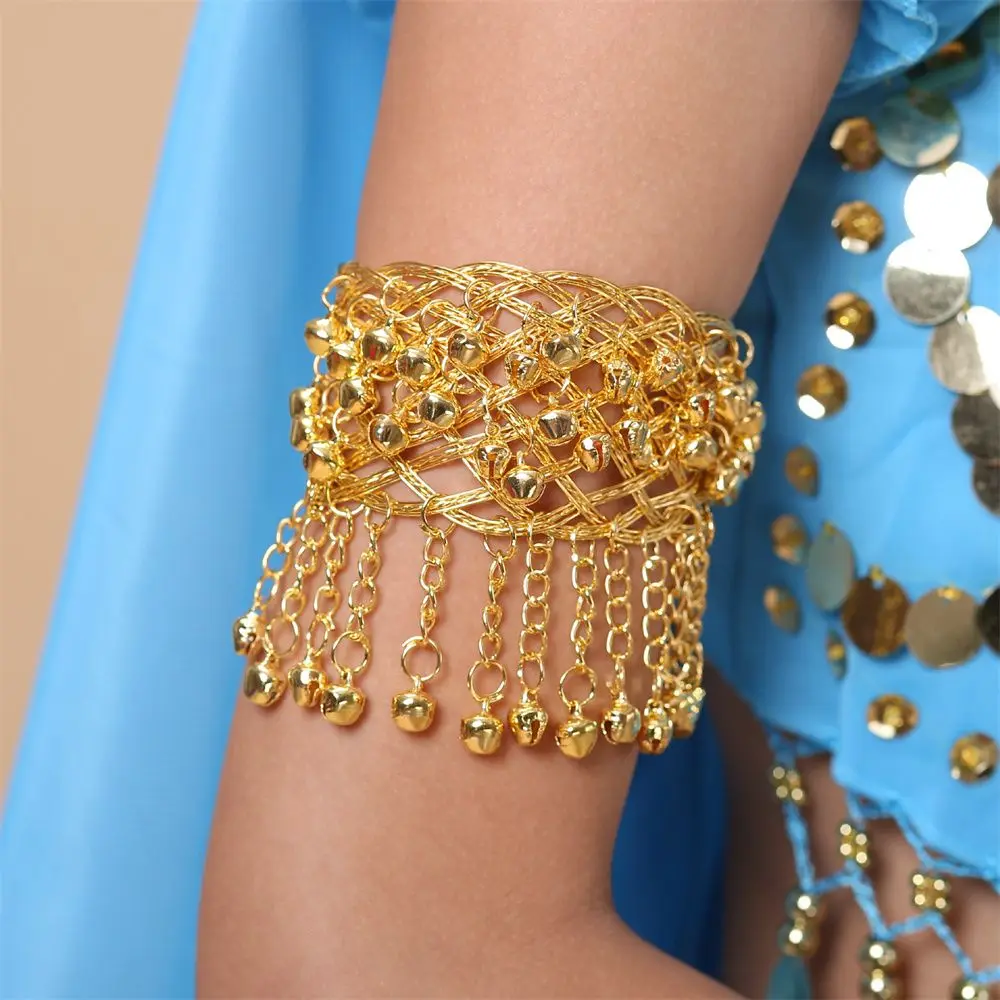 Bohemian Tassel Pendants Charm Upper Bracelet Arm Chain Metal Hollow Out Geometric Pattern Retro Arm Cuff Bangle Body Bracelets