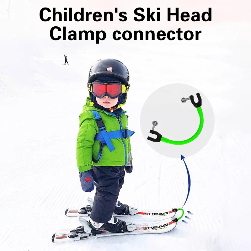 7 warna ujung konektor Ski pemula musim dingin anak dewasa bantuan latihan Ski luar ruangan latihan olahraga Aksesori Snowboard