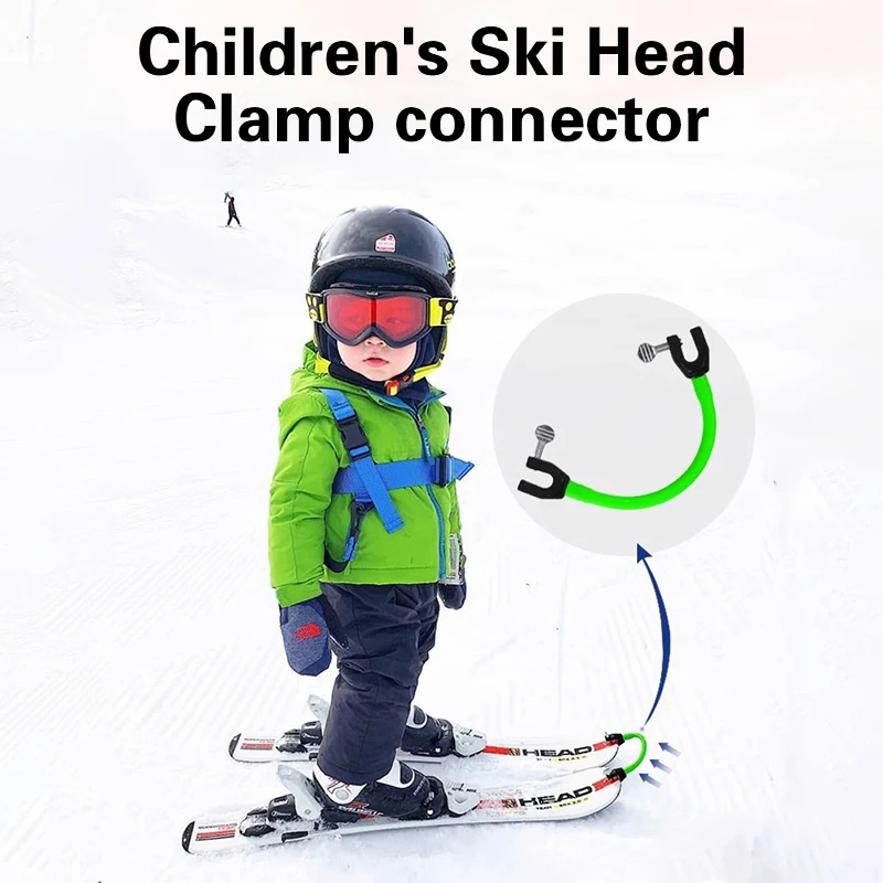 7 colori Ski Tip Connector principianti inverno bambini adulti sci Training Aid esercizio all'aperto Sport Snowboard accessori