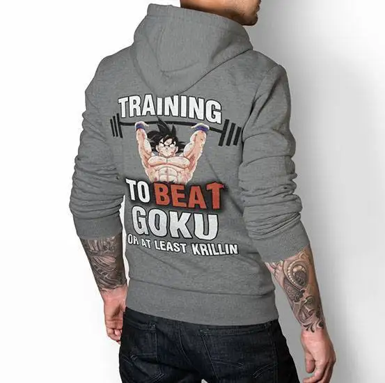 เสื้อฮู้ดลายดราก้อนบอลสีแดงสำหรับผู้ชาย ลายพิมพ์ฝึกซ้อมเพื่อเอาชนะโกคู ผ้าฝ้าย สตรีทแวร์ ทรงหลวม ใส่ได้ทั้งชายและหญิง ลายอนิเมะ ดีไซน์ตลกๆ สำหรับออกกำลังกาย