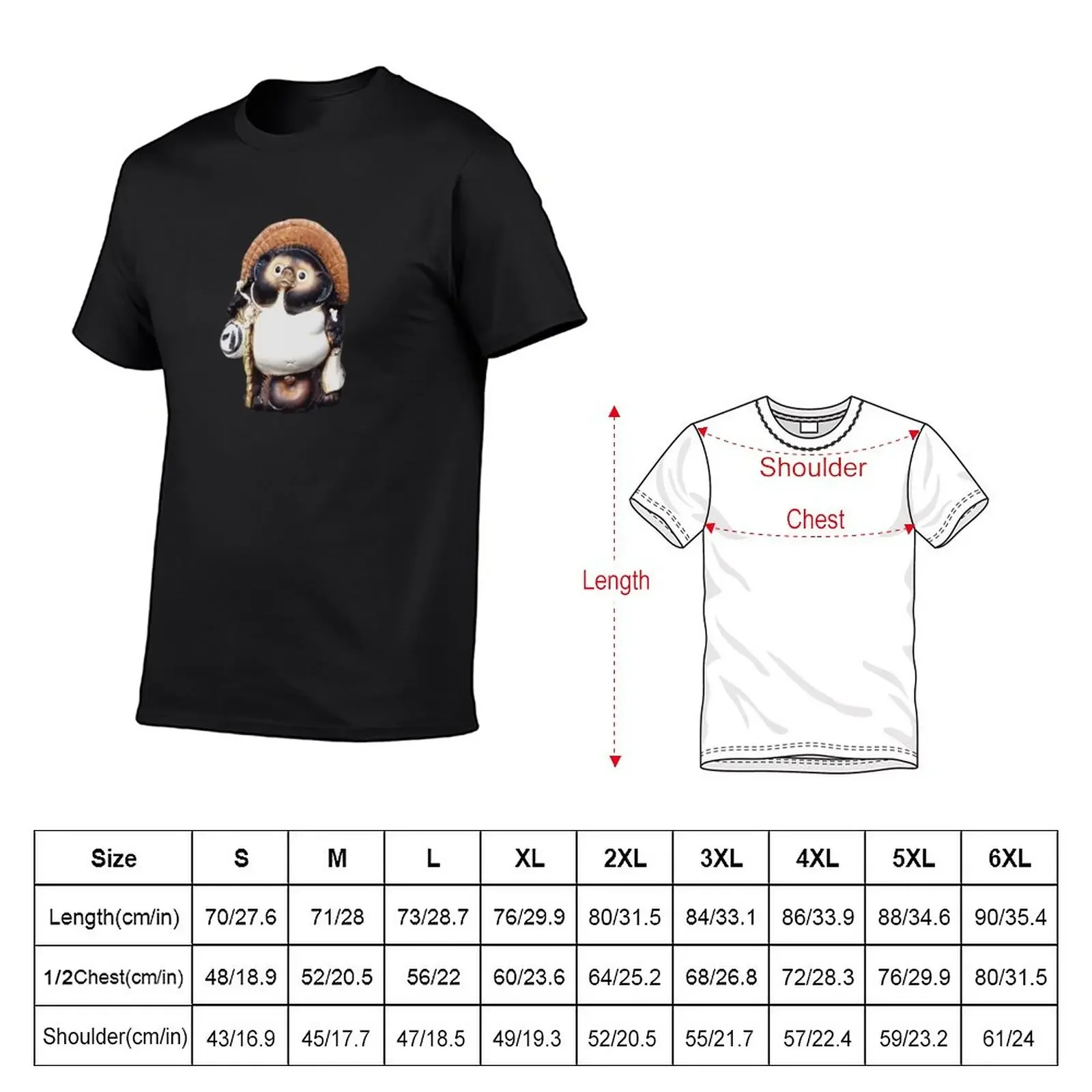 TANUKI T-Shirt boys animal print oversized shirts graphic tees mens t shirt