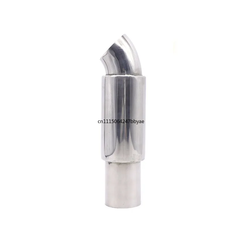 Automobile exhaust pipe 51mm stainless steel modified tail drum flat drum sound drum straight row universal including tail