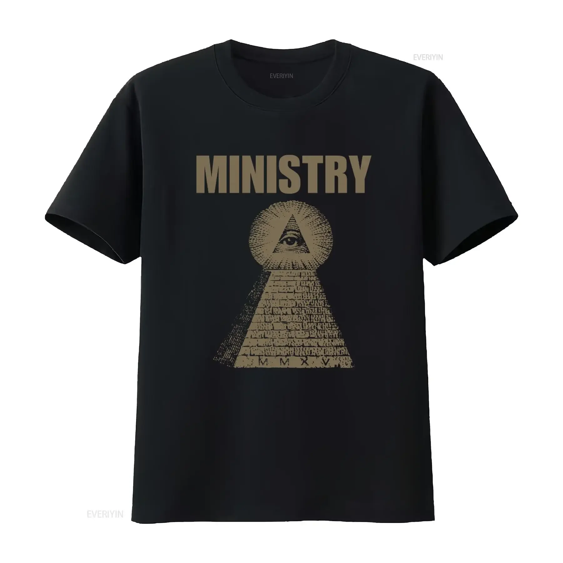 1991 Ministry ΚΕΦΑΛΗΞΘ Psalm 69 T shirt All Seeing Eye Pyramid Design  vintage Washed Comfortable Stylish Unisex Breathable