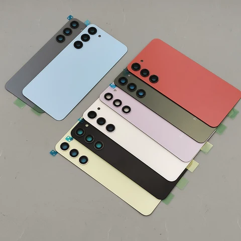 Задняя крышка батарейного отсека для Samsung S23/S23 Plus, задняя крышка корпуса, сменные детали с объективом камеры для Galaxy S23Plus S23 + 5G