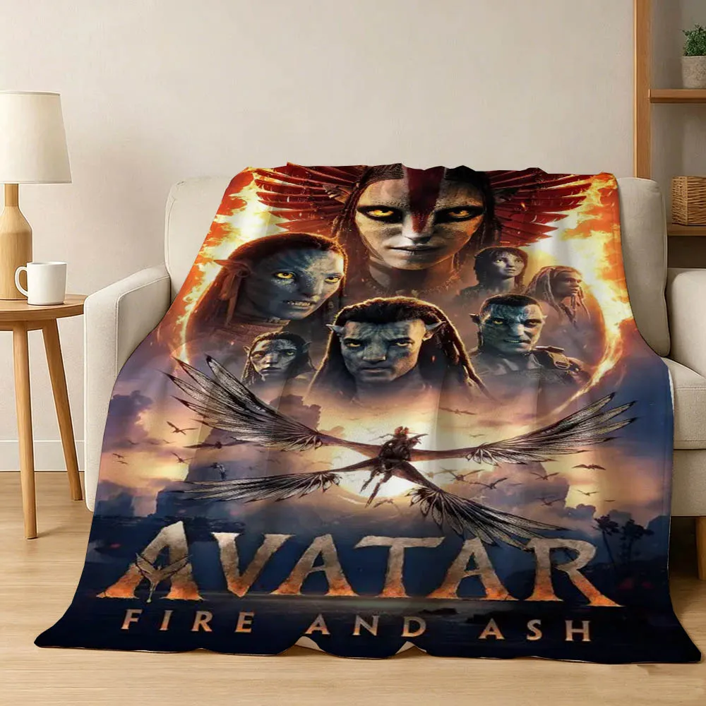 Movie A-Avatar 2026 P-Pandora Fire and Ash 3D Flannel Blanket Soft Throw Art For Home Decor Sofa Naps Picnic Gifts Halloween