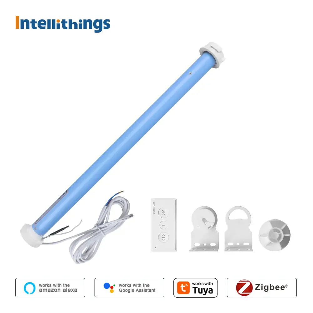 Tuya Zigbee Smart Electric Roller Shade Blinds Motor for 37mm 38mm Tube Alexa Google Home Voice Control Motorized Shutter Engine