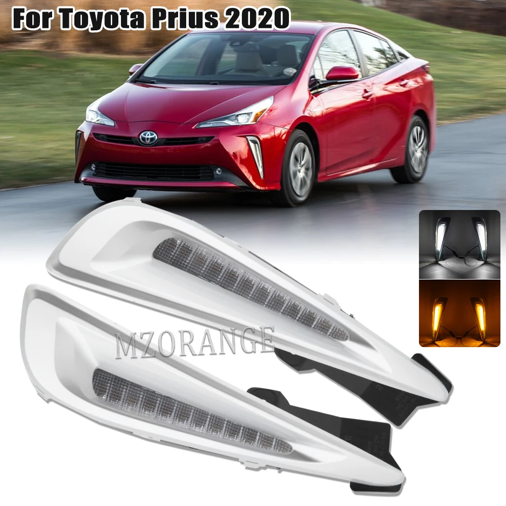 

LED DRL For Toyota Prius 2019 2020 Daytime Running Lights Headlights White Yellow Turn Signal Light Wire Harness Car Body Kit