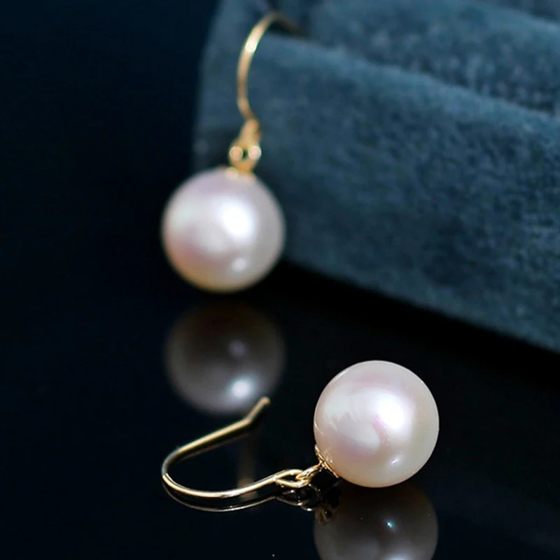 AAA+ 10-11mm Australian South Sea White Real Pearl Drop Earrings Exceptional Special Gift Fine Jewelry image 5