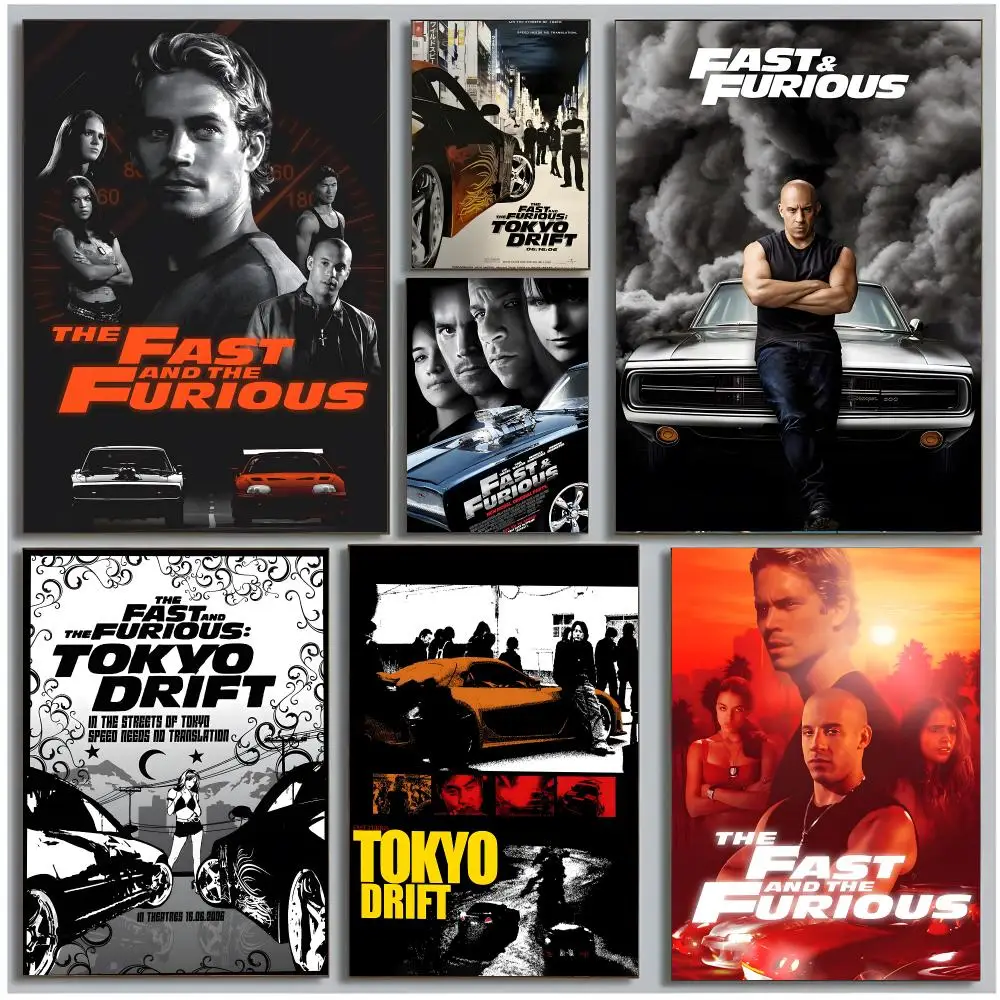 Movie Action F-Fast & Furious Poster Modern Wall Art Bedroom Living Room Print Unframed