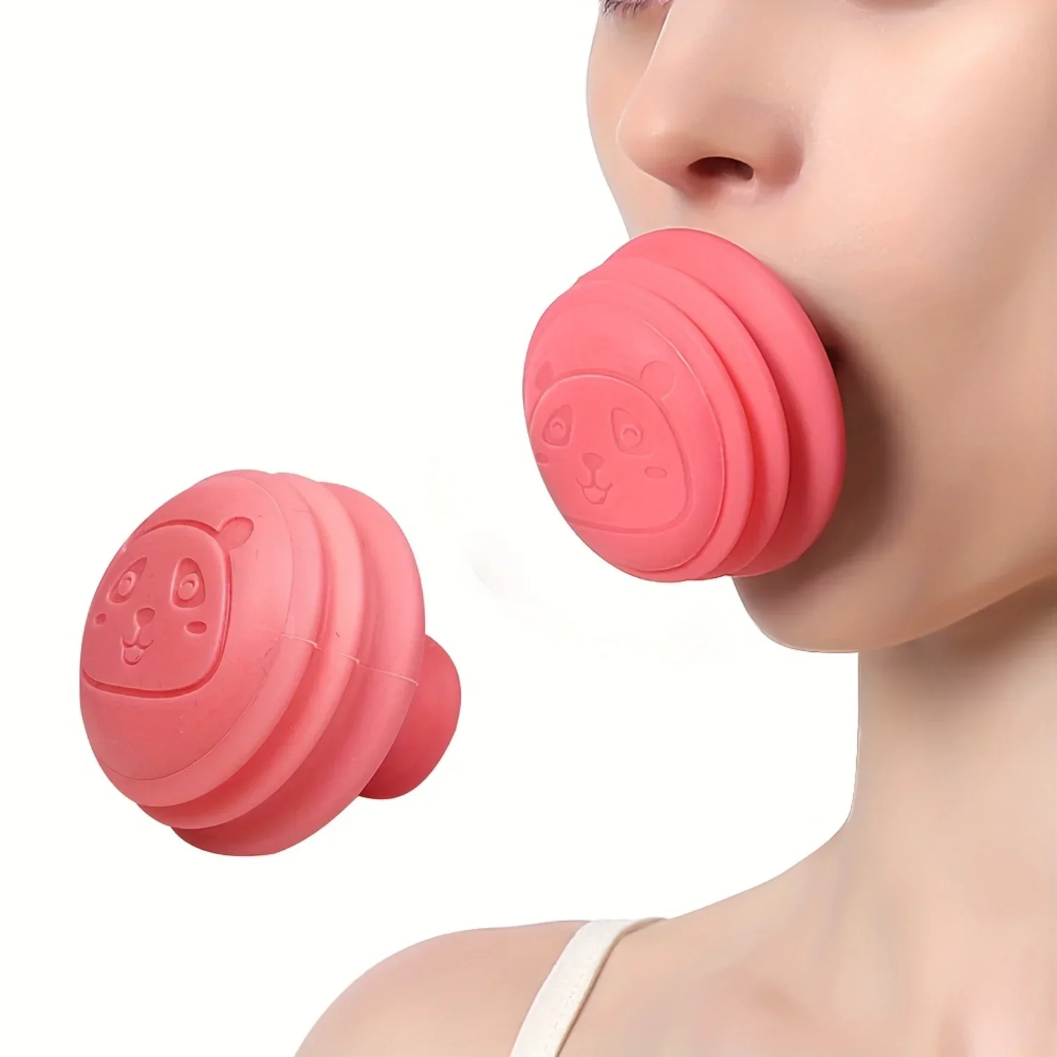 

Portable and Cute Women's V-Shape Skin Firming Jaw & Face Toning Tool - Double Chin Reducer - Effective Facial Exercise Trainer