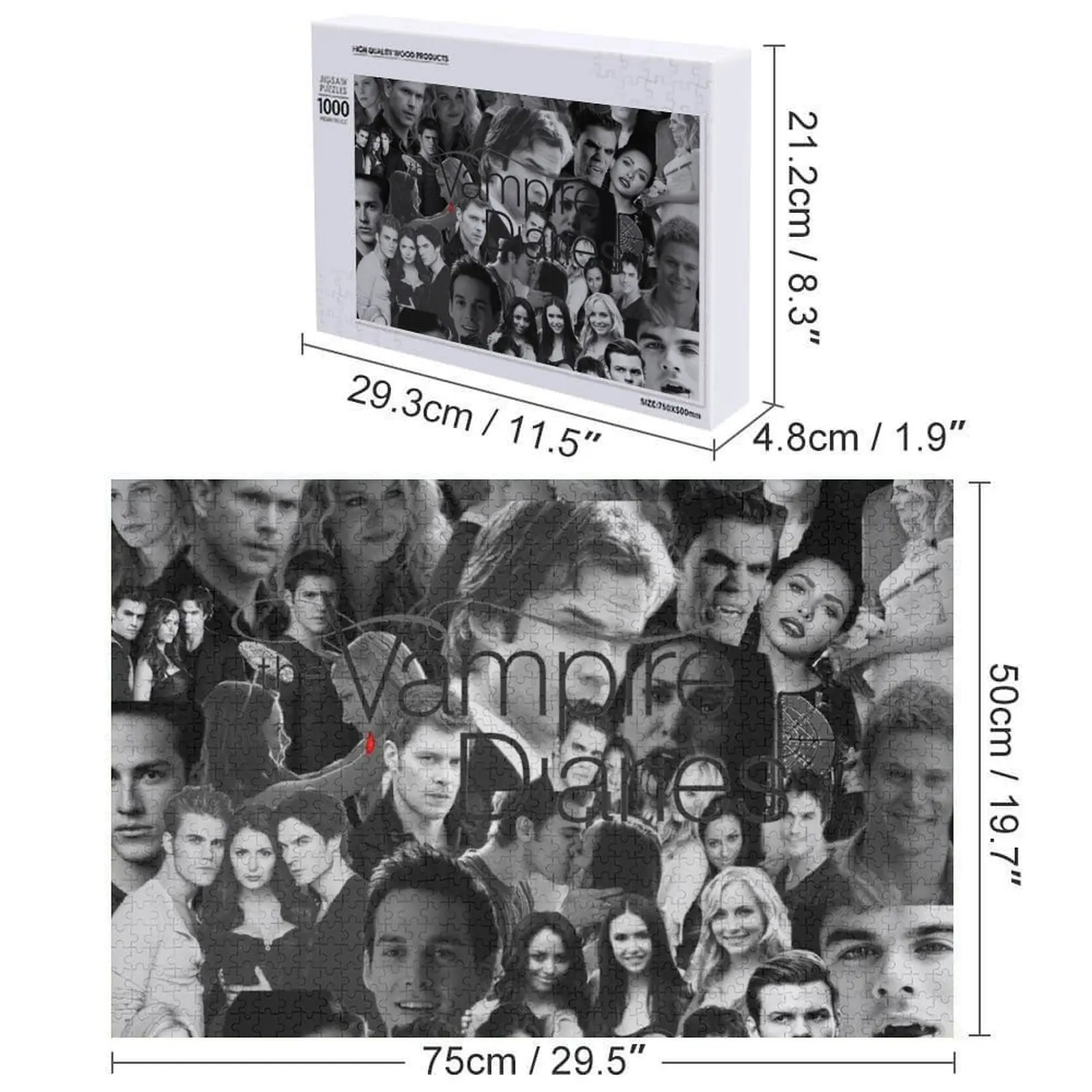 Vamp collage Jigsaw Puzzle Custom Photo Works Of Art Custom Child Gift Wood Name Puzzle