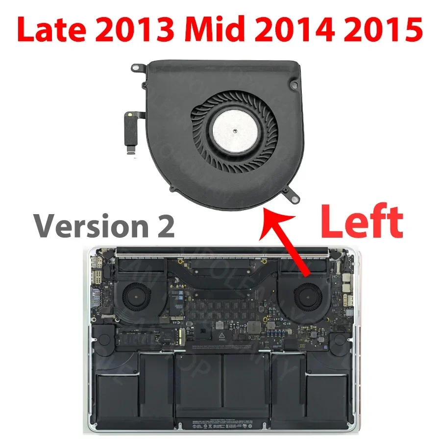 Full Test Original A1398 Fan Left Right For MacBook Pro Retina 15