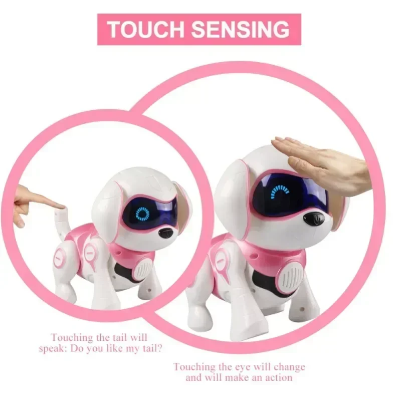 Juguete para perros Robot, mascota electrónica con música, baile, caminar, Sensor infrarrojo mecánico inteligente, bonitos juguetes de regalo para animales para niños
