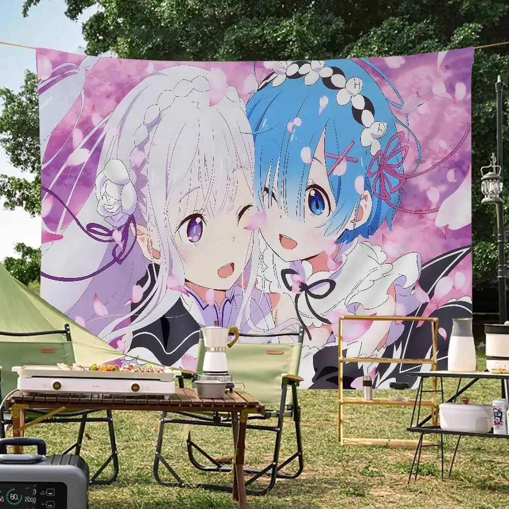 Classic vintage R-Re Zero Anime Cartoon Flag Art Science Fiction Room Home Decor Wall Hanging Home Decor Banner