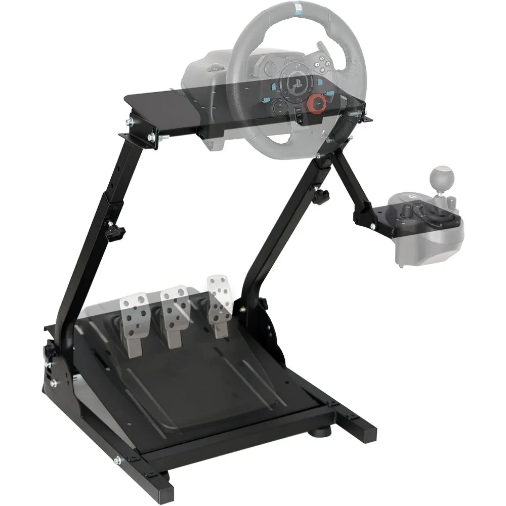 Racing Wheel Stand, Height Adjustable & Foldable Steering Wheal Stand Compatible with Logitech G25,G27,G29,G920 Gaming Cockpit