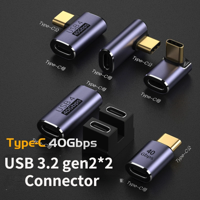 USB C 타입 비디오 전송 어댑터, 썬더볼트 3 변환 어댑터, 100W 고속 충전 지원, 40G 전송, 8k