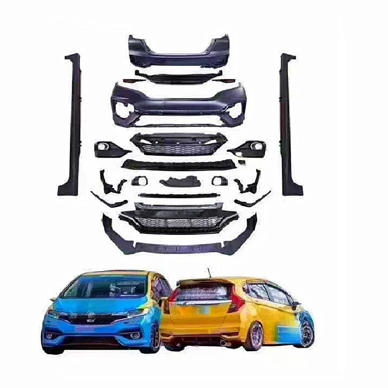 High Quality RS Style Conversion Body Kit For Honda Fit Jazz GK5 2013-2020 PP Material Direct Fitment