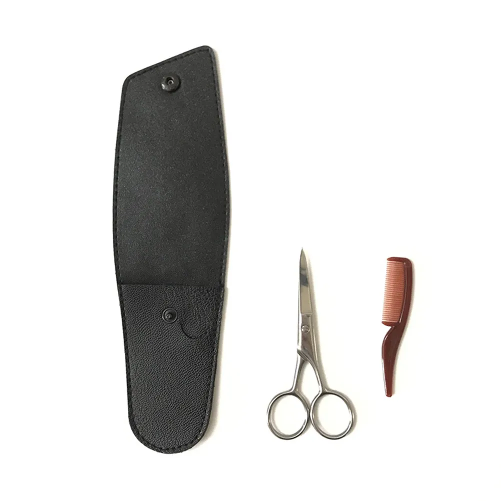 1Set Eyebrow Scissor Stainless Steel Anti-Rust Beard Trimming Scissors Home Salon Mustache Cutter Eyebrow Scissor