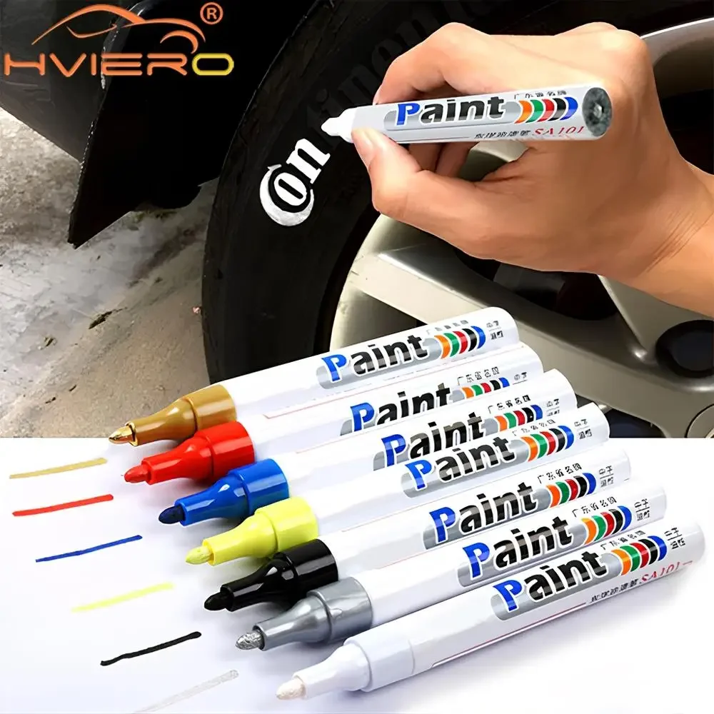 Paint Cleaner Car Wheel Tire Oily Painting Pen Auto Rubber Tyres Polishes Metal Permanent Marker Graffiti Touch Scratch Wet Wax