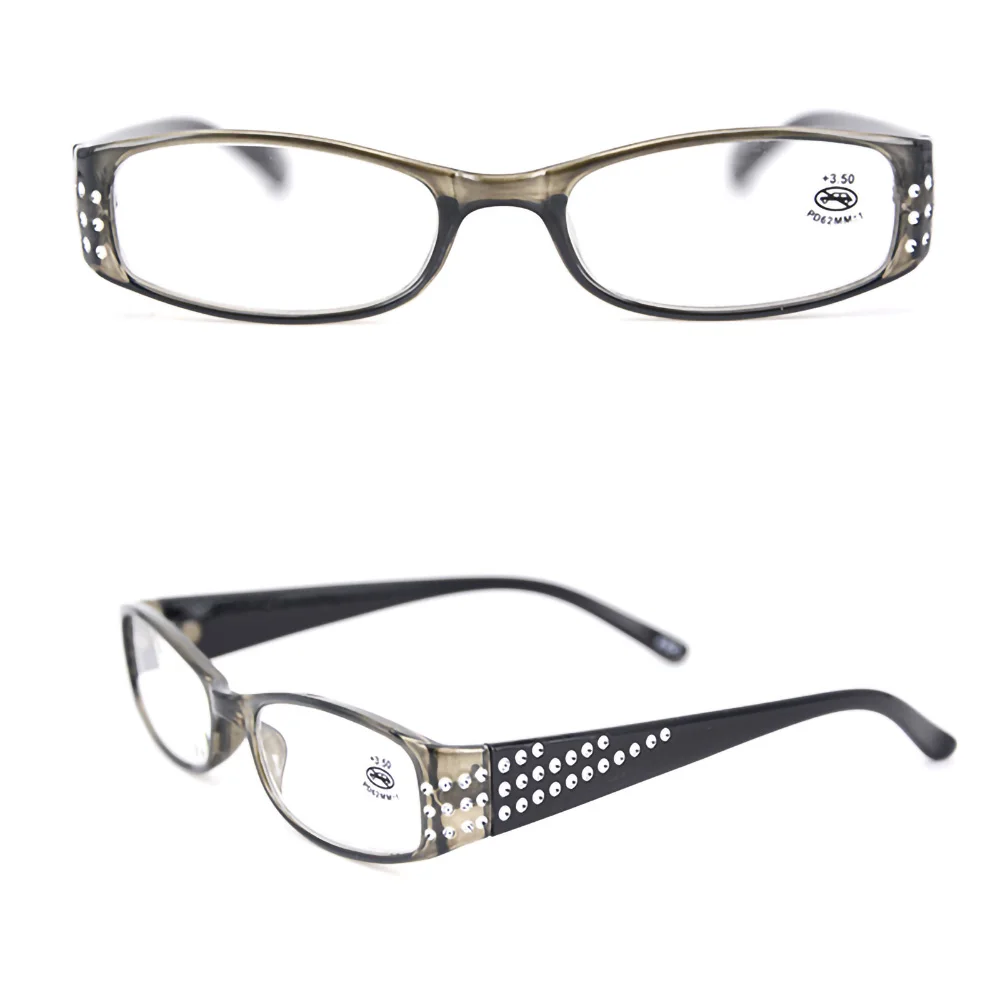 4 Pack Reading Glasses for Ladies Small Rectangular Light Frame, Fashion Women's Presbyopic Eyeglasses 1.0 1.5 2.0 2.5 3.0 3.5