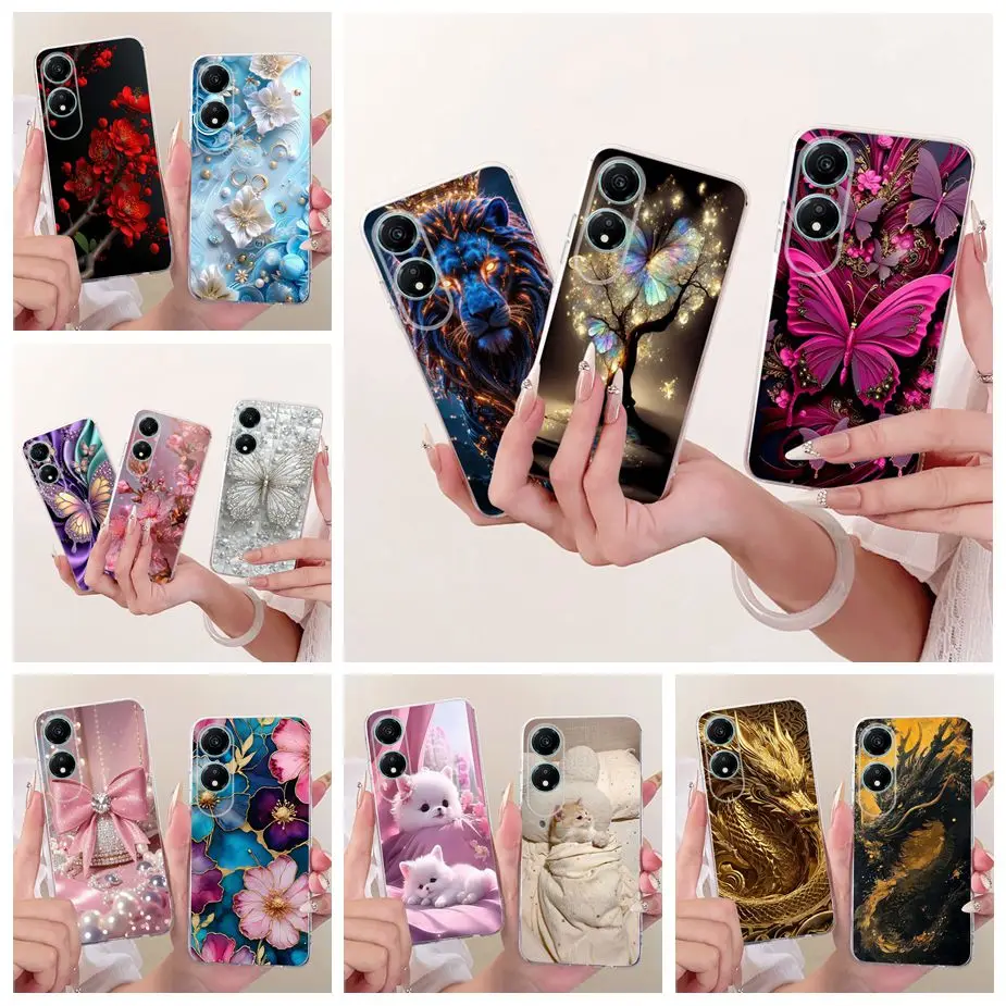 ل Honor X5 Plus حافظة WOD-LX1 WOD-LX2 WOD-LX3 جديد فراشة رسمت غطاء لينة سليم جراب هاتف ل Honor X5 HonorX5 Plus Fundas #1