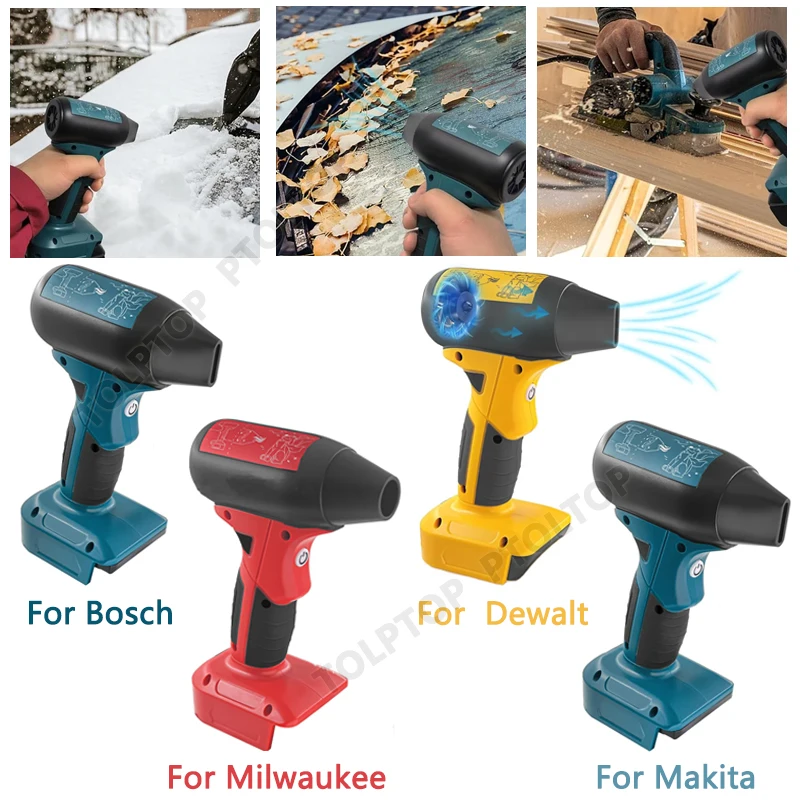 

NEW Portable Jet Violent Fan Powered For Makita/Milwaukee/Dewalt/Bosch 18-20V Li-ion Battery with 4 Adjustable Speeds for Blower