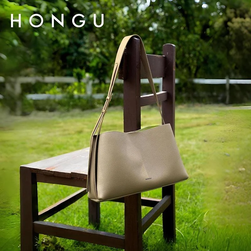 

HONGU 2025 Autumn Bag Ladies Cowhide Leather Bag Noble Fashion Soft Leather Bucket Bag Large Capacity Shopping Bag H5176705