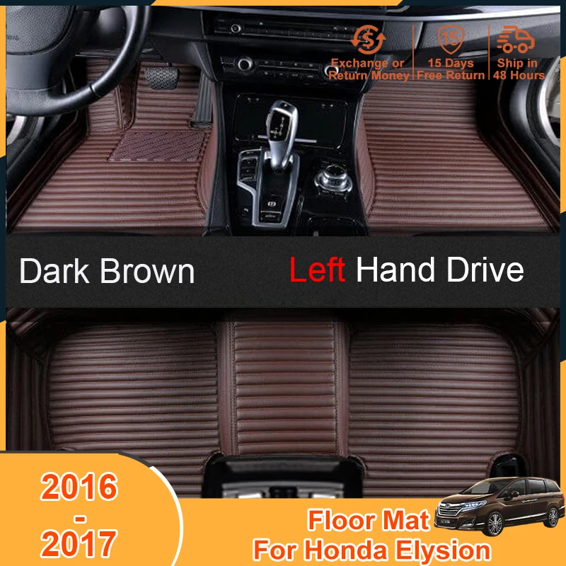 2016-2017 Floor Mats Carpets for Honda Elysion 2016 2017 Accessories Left Hand Cover Foot Pad Leather Non-Slip Scratch