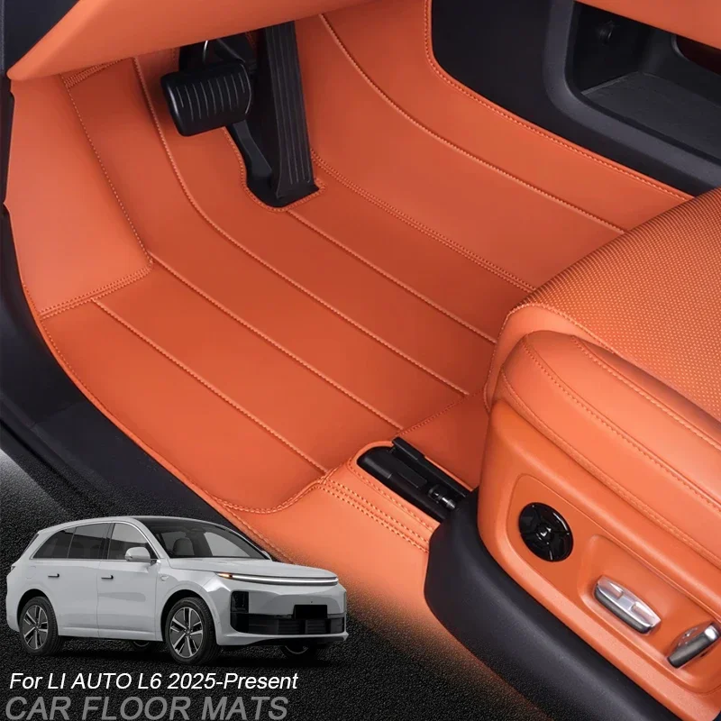 Custom Nappa Leather For LI AUTO L6 2025-Present Anti-Slip Car Foot Protect Mat Auto Luxury Waterproof Floor Pad Accessory view 5