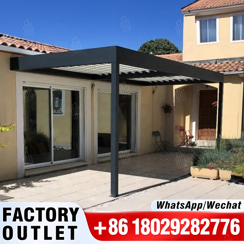 Oscaracso Customized Aluminium outdoor pergla pergolas and gezebos outdoor Aluminium patio louver