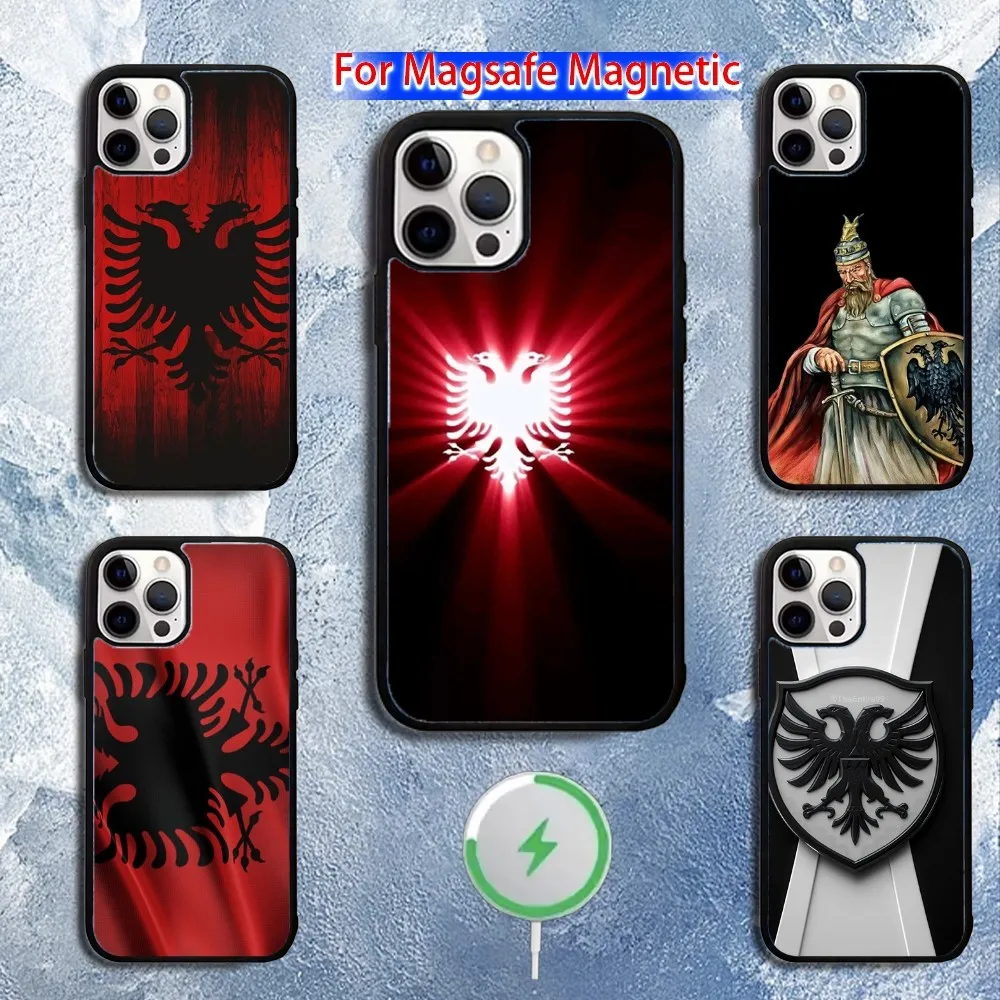 

Albania Albanians Flag Phone Case For iPhone 16,15,14,13,12,11,Pro,Max,Plus,Mini,Magsafe,Magnetic Wireless Charging Case