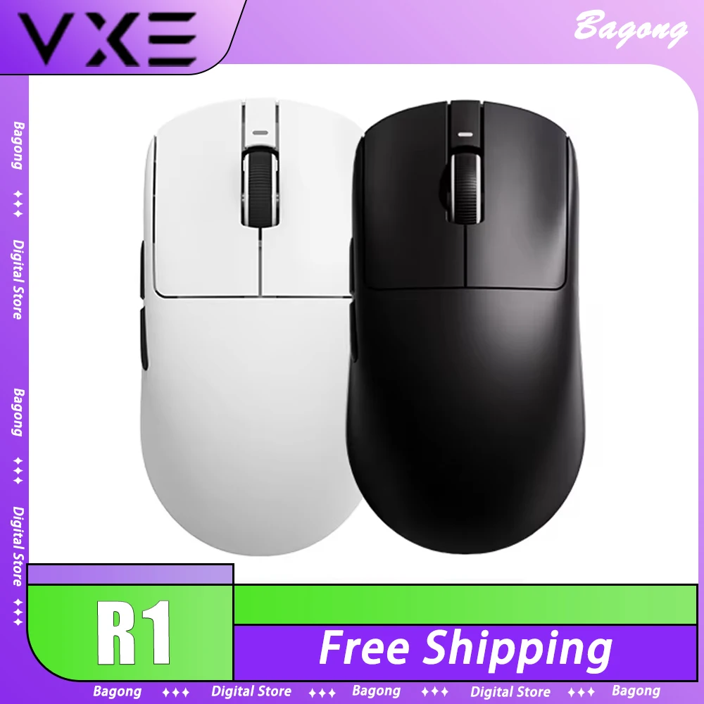 Vgn Vxe Dragonfly R1 Pro Gaming Mouse Paw3395 Lightweight Bluetooth Wireless Mouse Ergonomics Pc Gamer Accessories Mice Man Gift