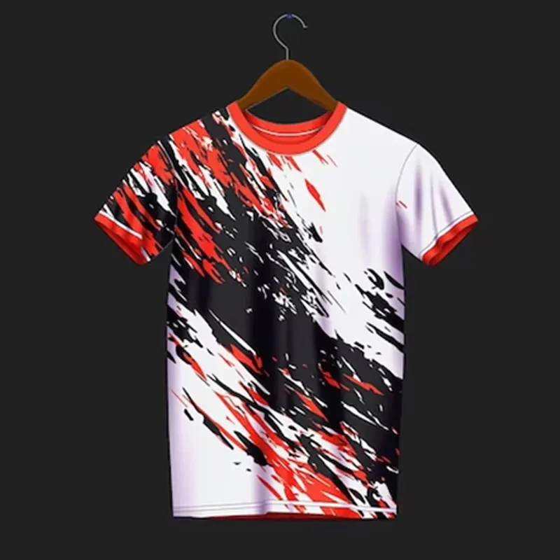 Summer Fashion Sports Men T-shirts New Trend Graffiti Unisex Short Sleeve Casual harajuku Street Style Printed Round Neck Tees