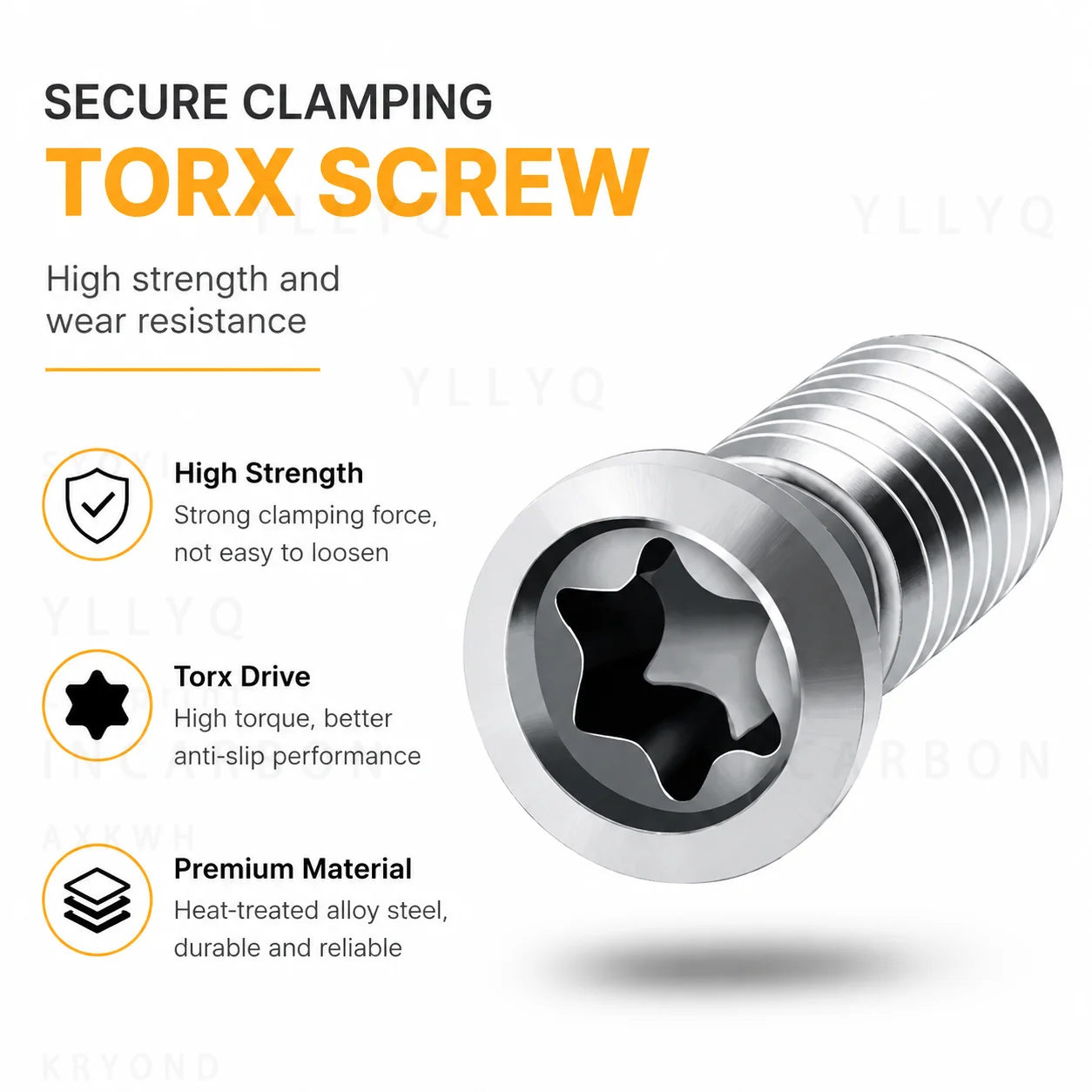 CNC Lathe Tool Holder Torx Screw Set M1.6-M6.0 With Screwdriver Carbide Insert Clamp Screws Turning Tool