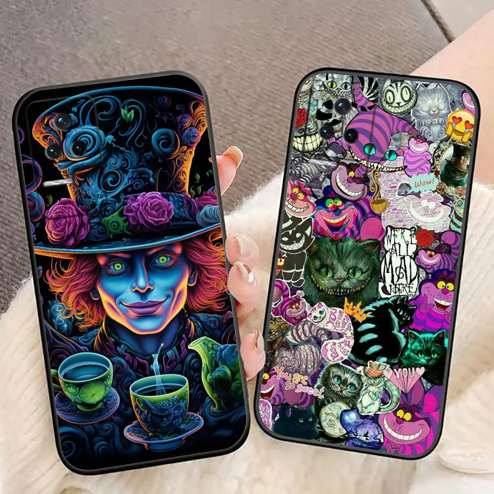 Alices Adventures Wonderland Phone Case For Redmi K60 K40 Gaming K30 13C 12C 12 10 10C 9T 9C 9A 9 8 7 6 A1 A2 Case Funda Shell