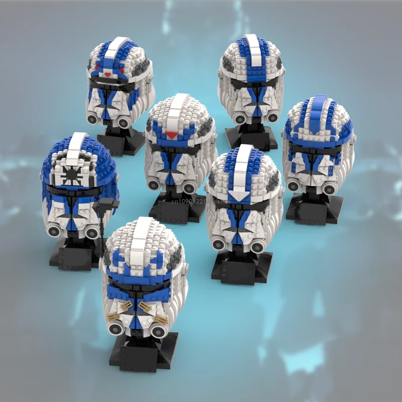 Moc 4533pcs Star Battle 501st Legion Helmets Model Building Blocks Bricks Diy Education Assembly Toys for Kids Christmas Gifts