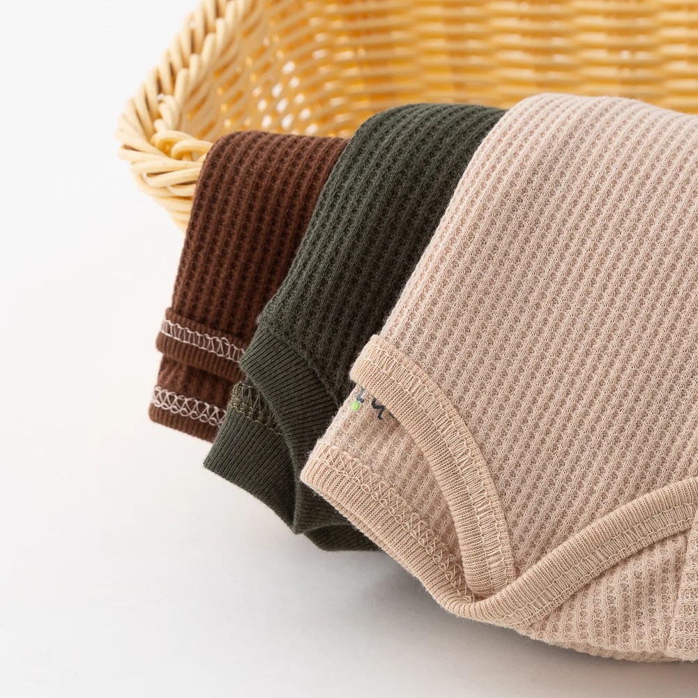 80cm 무료 사이즈 3 세트 베이비 바디 슈트 여름 옷 솔리드 코튼 Romper 신생아 유아 점프 슈트 유아 삼각형 의류