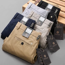 5 Colors Men's Spring Autumn Fashion Business Casual Long Pants Suit Pants Male Elastic Straight Formal Trousers Plus Big Size 3