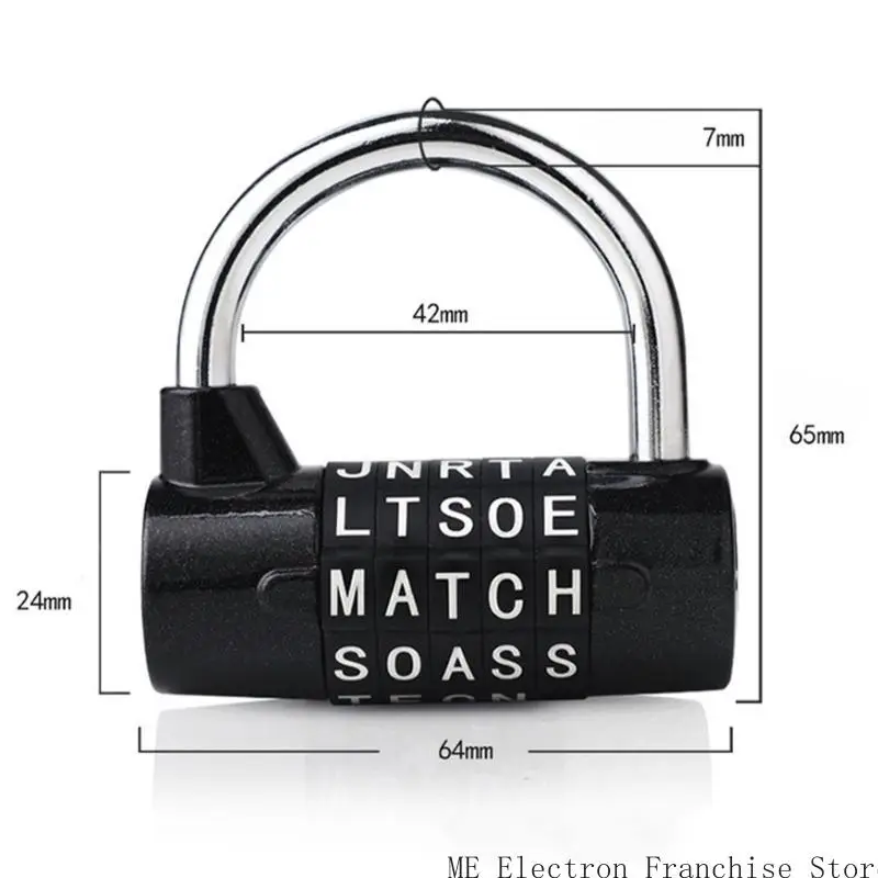 T5EA Blocco sicurezza Blocco password per il guardaroba per bagagli archiviazione Combinazione a 5 lettere Locker palabora