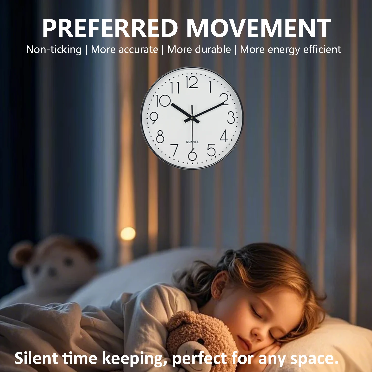 Modern Minimalist Wall Clock Silent 3D Digital Quartz Clock  Tempered Glass Clock for Living Room Bedroom Kitchen Office  Decor
