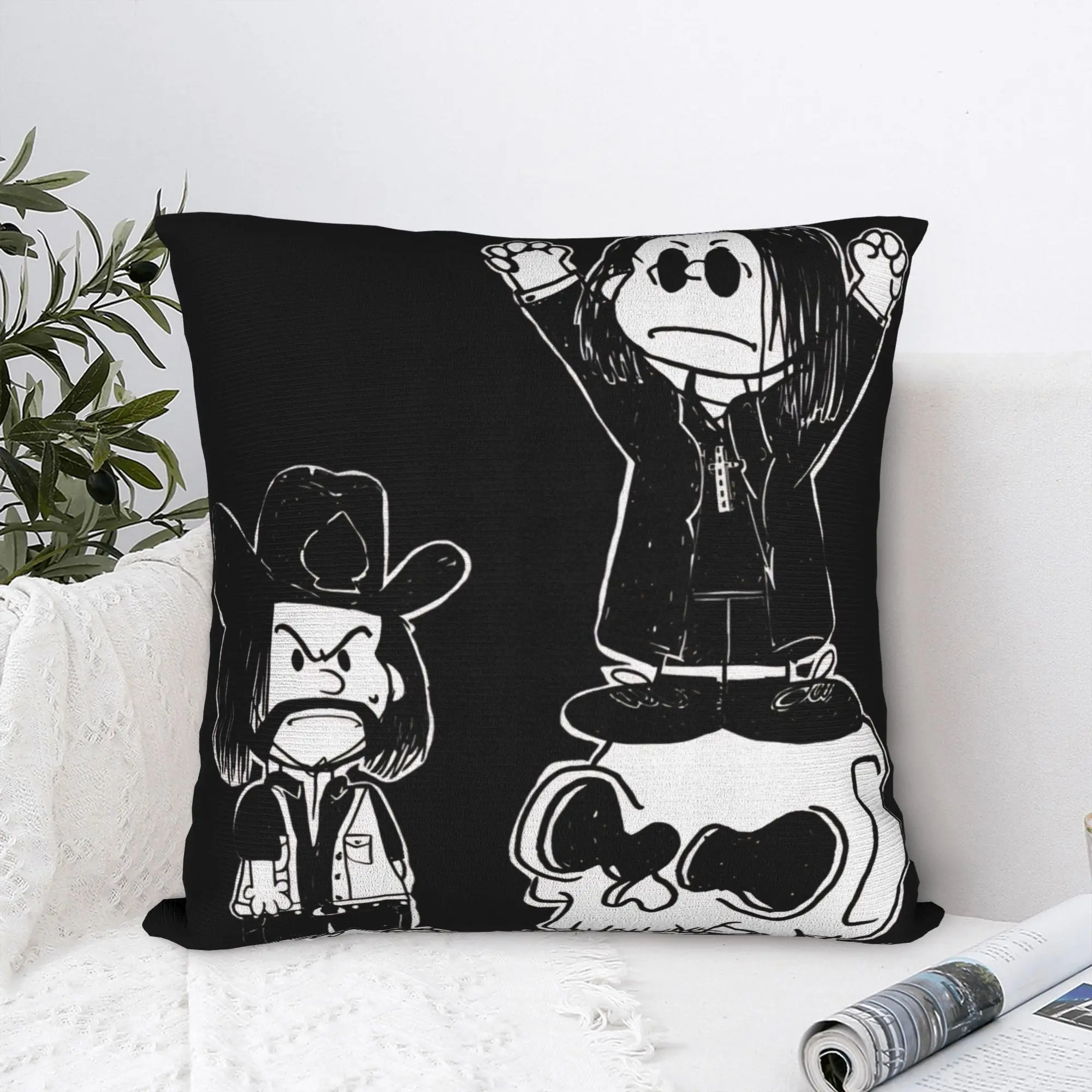 Ozzy Osbournes Pillow Case  Cushion Cover Polyester Custom DIY Pillow Cover Pillowcases For Office Car Home Decorative